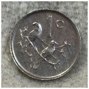 南アフリカ 1セント1980年銘 ポリエチレンチャックポリ袋付き《#935BC#》※価格相談NG