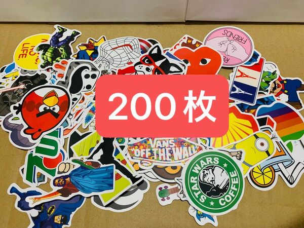 200枚 ステッカー キャンピングステッカー キャンピングシール ハイキング 防水シール 防水ステッカー バイク ヘルメット