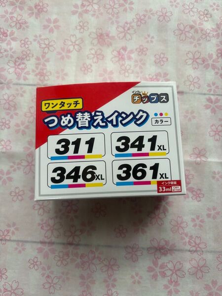 インクのチップス キャノン プリンターインク BC-346用 カラー ワンタッチ詰め替え補充用インク bc346