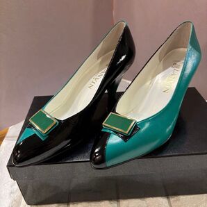 #新品未使用#LANVIN #バイカラー#レディース#エナメルパンプス#23cm