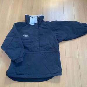 JaVa ジャバコラボ》主役を飾る大人レトロ配色。裏キルティング配色レトロハーフジップブルゾン