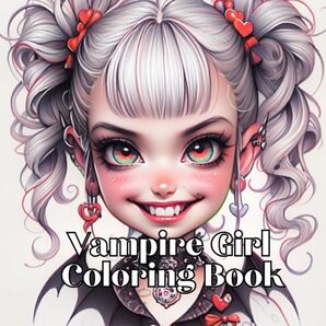 大人の塗り絵Vampire Girl Coloring Book