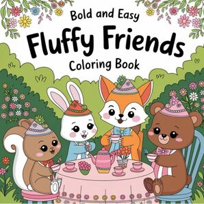大人の塗り絵Fluffy Friends Coloring Book