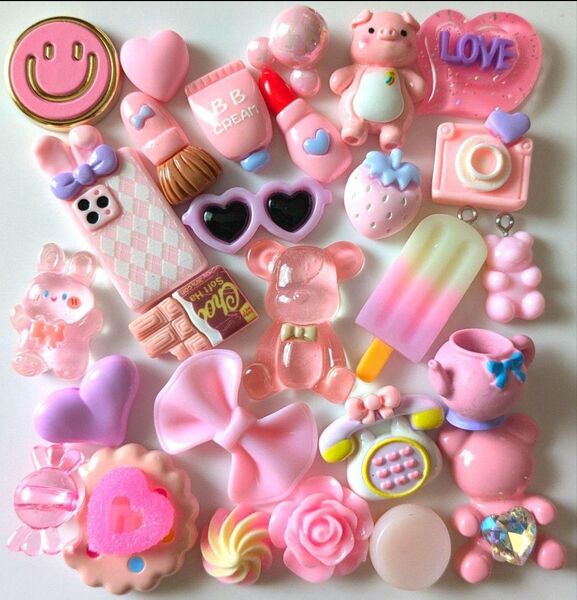 ☆ デコパーツまとめ売り☆ピンクmix