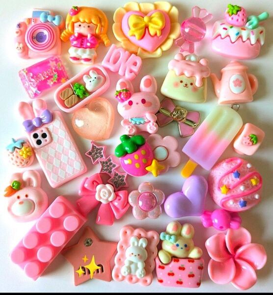 ☆デコパーツまとめ売り☆ピンクmix