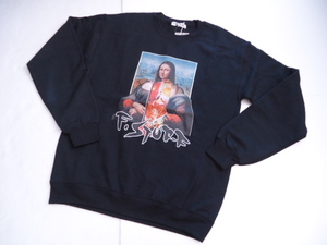 【KCM】bem-62-L★タグ付新品★【F-LAGSTUF-F/フラグスタフ】BEAMS　Mona Lisa SWEAT　モナリザスウェット　L　ブラック