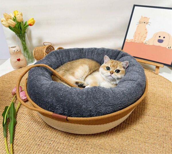 【新品】Lサイズ 洗えるペットベッド ペットハウス 9Kg以内 猫