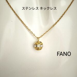 キラキラロンデル ビーズ・シルバー ステンレス ネックレス