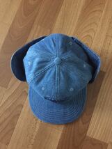 XLARGE DENIM EARFLAP 6P CAP 新品未使用品 紙タグ付き エクストララージ デニムキャップ 帽子 インディゴ ブルー バーバリーチェック柄_画像7