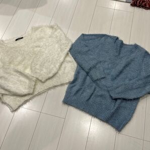 シャギーニット ニット 2点セット