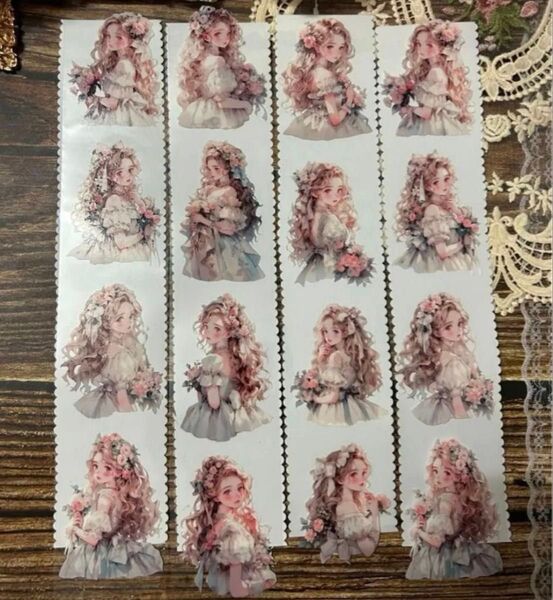 【No1342】女の子PETテープ・wedding・1ループ・切り売り・コラージュ素材・お裾分け
