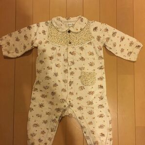 送料無料 Biquette ビケット ナチュラル系カバーオール 花柄 80cm 送料込み