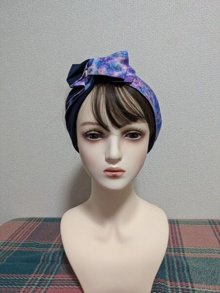 ワイヤー入りターバン タイダイ柄