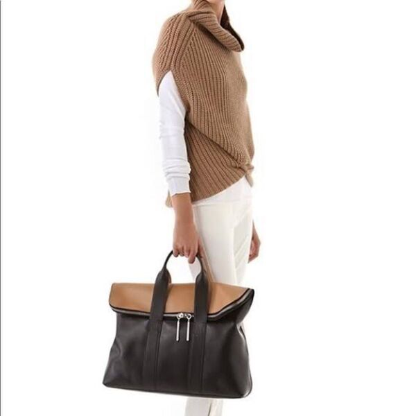 美品 3.1 Phillip Lim 31 Hour Bag フォリップリム バッグ ベージュ ブラック 大型 A4 書類