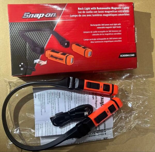 スナップオン Snap-on ECHDD012AO マグネット着脱式 充電式LEDネックライト オレンジ