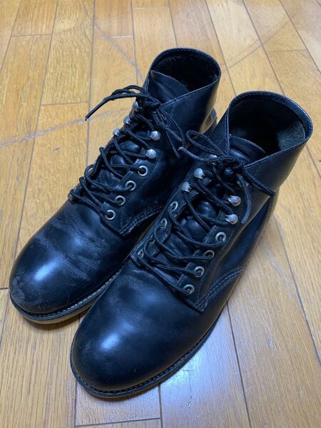 RED WING SHOES 8165 ブラック レザー ブーツ 8D