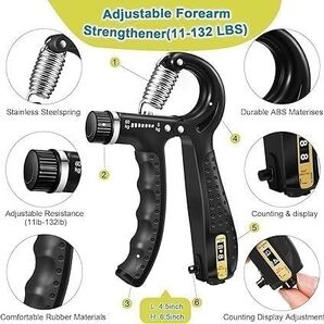 【1点限り】筋トレ ハンドグリップ トレーニングキット 握力 指 前腕 怪我