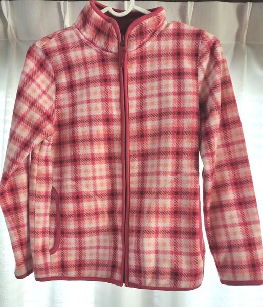 ユニクロ フリースジャケット チェック柄 フリースジャンパー チェック UNIQLO 140