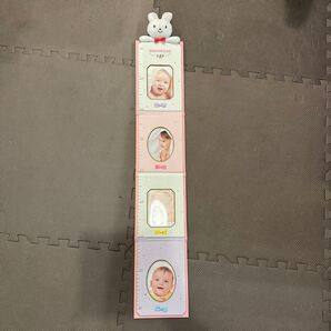 ミキハウス 壁掛け 身長計 写真入れ 写真立て