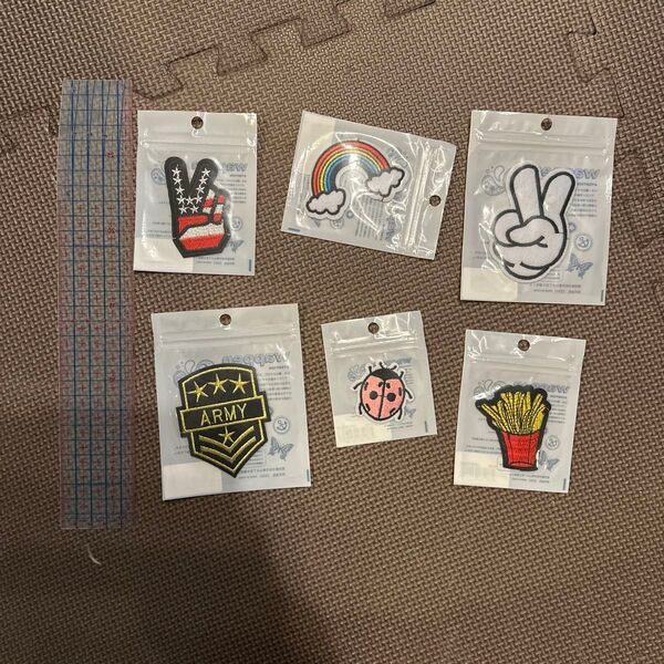 ワッペン セット 刺繍 フェルト アイロン