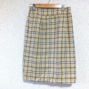a.g.PLUS エージープラス チェックスカート バックウエストゴム タイト ミモレ丈 スクールスカート フリーサイズ