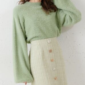 新品未使用タグ付き MIIA プチハイキャットヤーンニットトップス