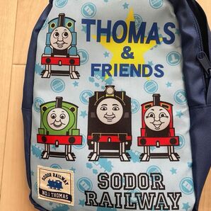 1500円→850円リュックサック ポシェット パーシー キッズ 通園 トーマス Thomas 青 緑汚れあり セット