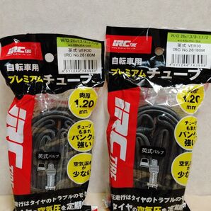 IRC 自転車用プレミアムチューブ 2本 英式バルブ W/O 26×1 3/8~1 1/2 W/O 650×35A-38A