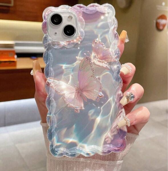 新品 iPhone16 Plus ケース 蝶 バタフライ