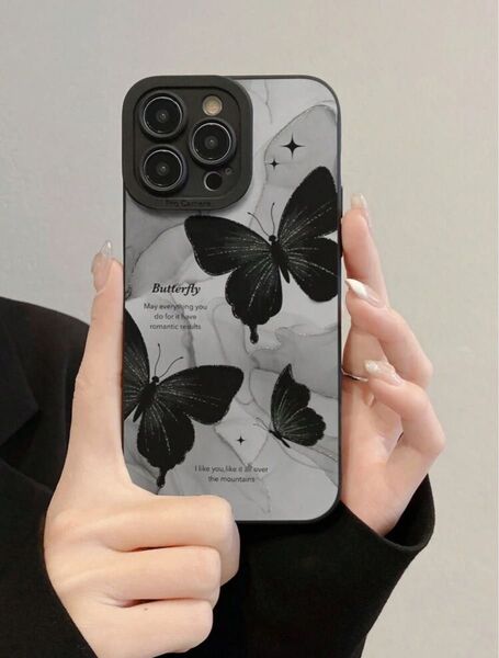 新品 iPhone 16 Plusケース 蝶☆