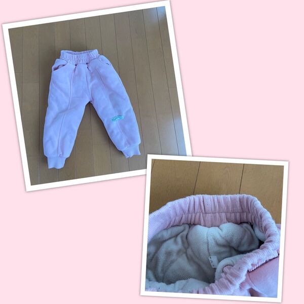 子供服 キッズ パンズフリース裏地 暖かい 100cm