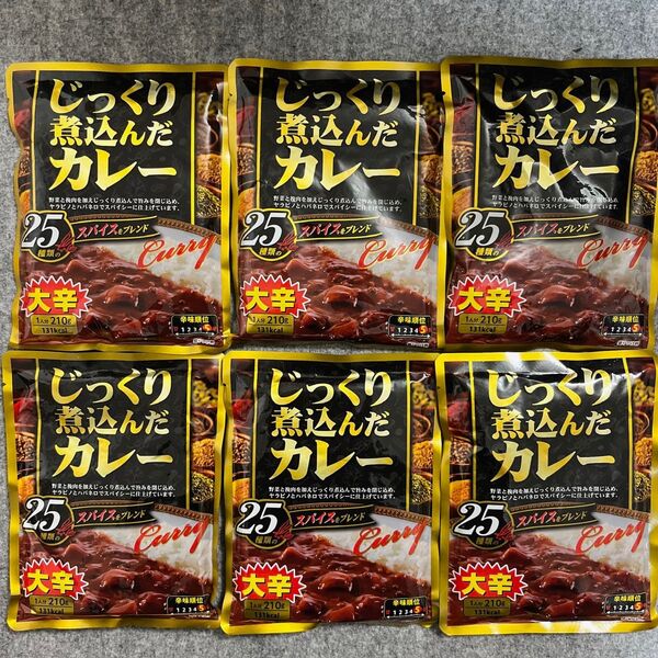じっくり煮込んだカレー 大辛 210g×6個セット ハチ食品 レトルトカレー