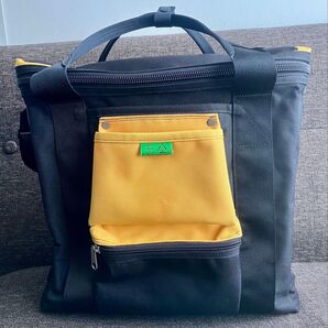 PORTER UNION ポーター ユニオン 3WAY レコードバッグ リュック ショルダーバッグ ハンドバッグ 黒黄