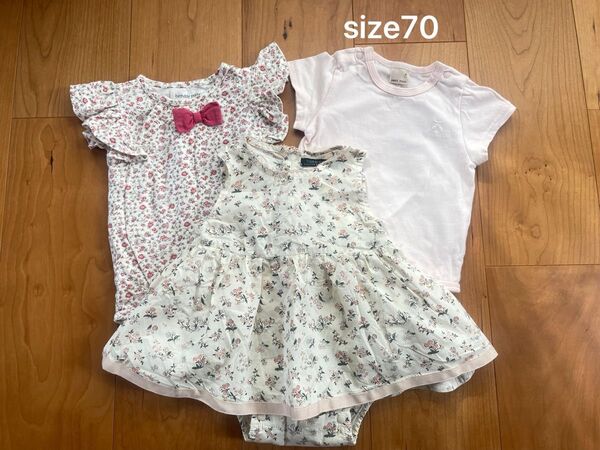 size70 ロンパース3枚セット