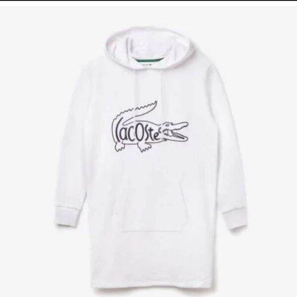 【LACOSTE】 フード付きワンピース Sサイズ ホワイト