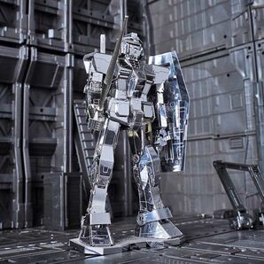 3D立体パズル メタリックパズルDIY 装飾 オブジェ インテリア ガンダム シルバー インテリア 知育玩具 手先 プレゼント