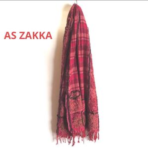 as know as zakkaストール チェック エスニック