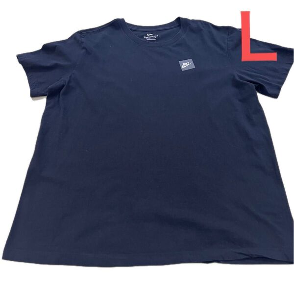 【NIKE】 半袖 Tシャツ 黒 ブラック シンプル ロゴ メンズ L サイズ トップス