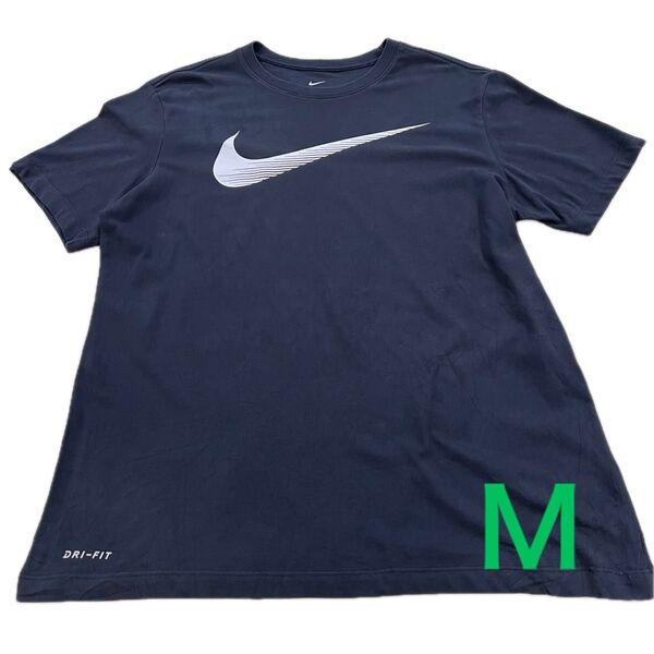 【NIKE】 ナイキ 半袖Tシャツ 黒 ブラック シンプル プリント メンズ Mサイズ