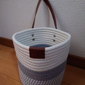 未使用 見せる収納 ローブバスケット 収納かご 2個入