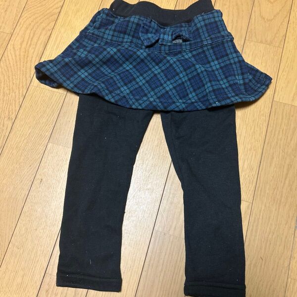女の子 キッズ スカート レギンス 裏起毛 ボトムス 100