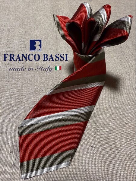 【新品】FRANCO BASSI/フランコバッシ/レジメンタル/テラコッタ