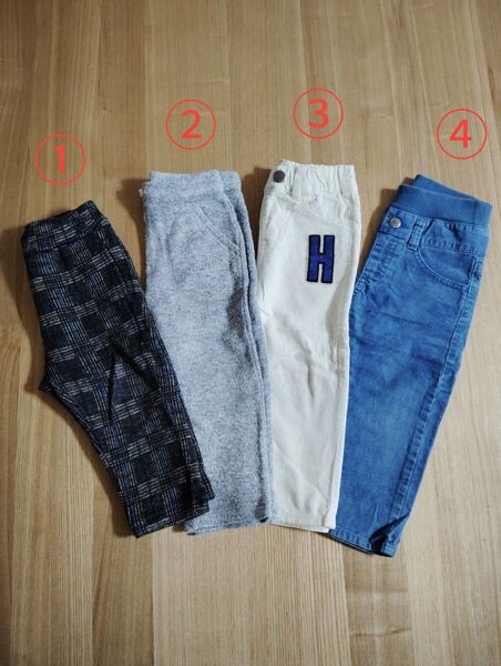 まとめ売り男の子ズボンパンツ4点セット90.95cmユニクロ,マーキーズ,ベビーGAP