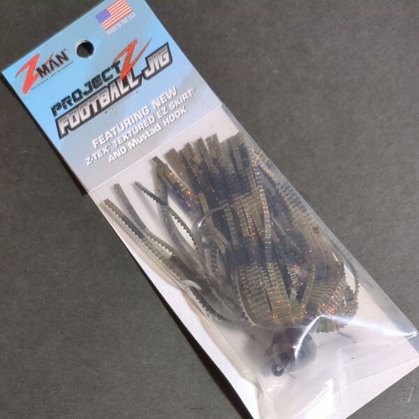 新品 Z-MAN プロジェクトZフットボールジグ1/2oz カルフォルニアクロー ジーマン マスタッドフック ラバージグ