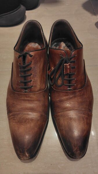 VISARUNO別注 ビサルノ HARRIS ハリス 26.5-27cm ビジネスシューズ ブラウン レザー