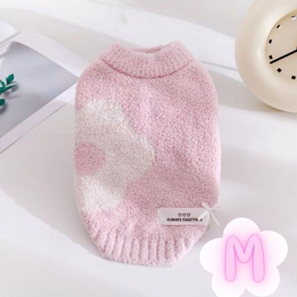 新品 犬服 ドッグウェア M ピンク ジェラート 部屋着 もこもこ 可愛い