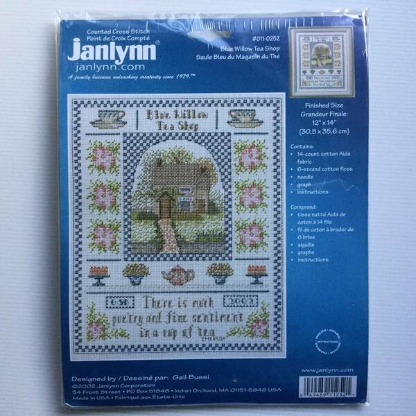 手芸キット ■ARTBOOK_OUTLET■ 91-076 ★ 未使用品！送料無料！刺繍 クロスステッチ キット Janlynn ジャンリン ティーショップ 2005年