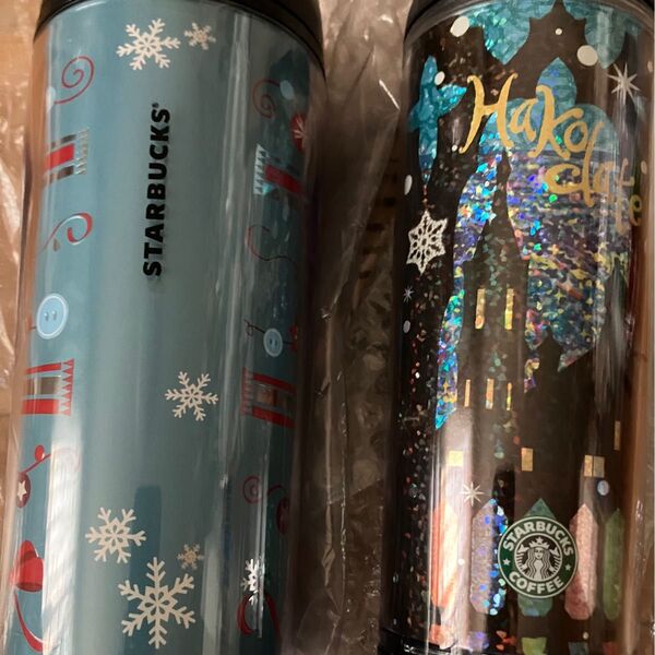 函館ベイサイド一号店オープン記念タンブラー STARBUCKS 未使用品+1本