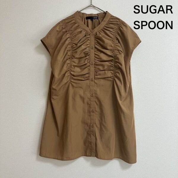 SUGAR SPOON シュガースプーン レディース シャーリングフレンチチュニック トップス カットソー 体型カバー