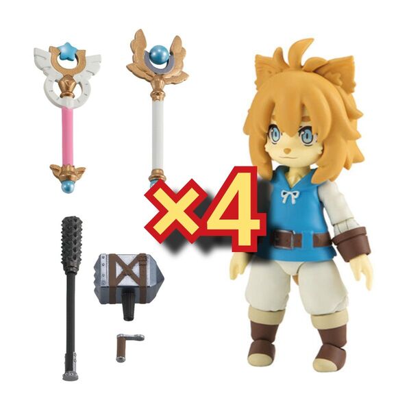 【新品未使用】ガシャポンクエスト~獣人の国ポタル編~獣人の男の子セット×4